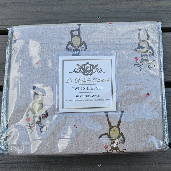 NEW in package La Rochelle Collection Twin Heather flannel sheet set - Picture 2 of 7